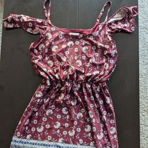 Maurice's Floral Dress, Open Shoulder Style